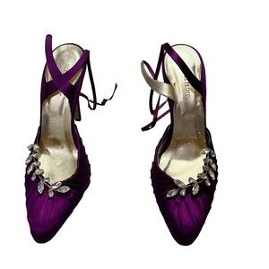 Sarah Flint Luisa Satin Pump‎ 100 Purple Size 40